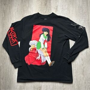 InuYasha Anime Black Long Sleeve T-Shirt